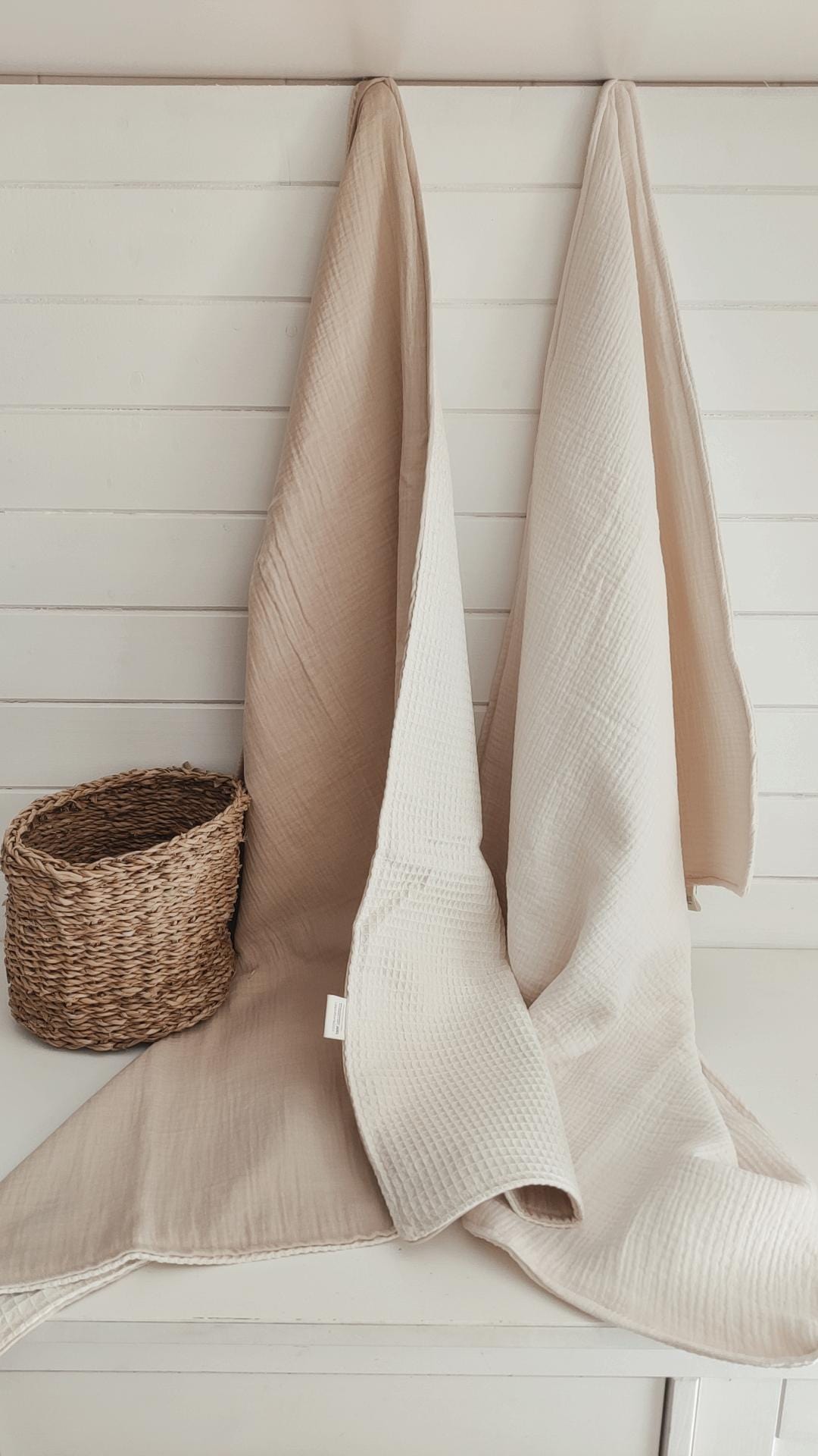 Manta Arrullo Muselina Ecru