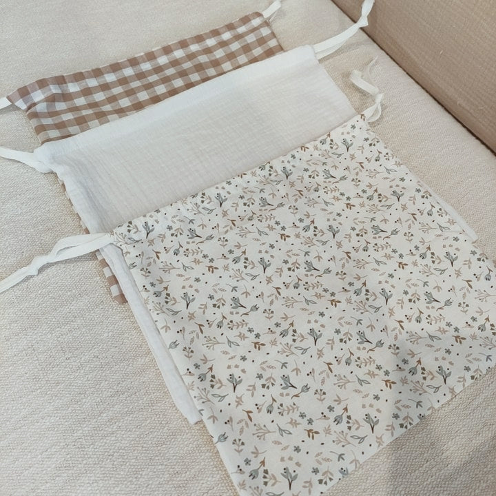 PACK 3 BOLSAS PARA MUDA PERSONALIZADAS