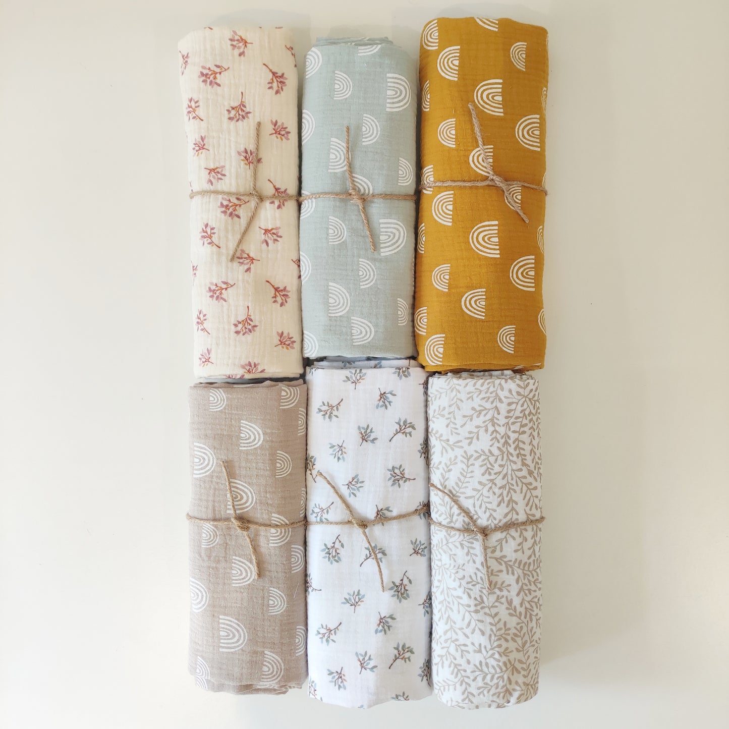 Muselina arcoiris mint