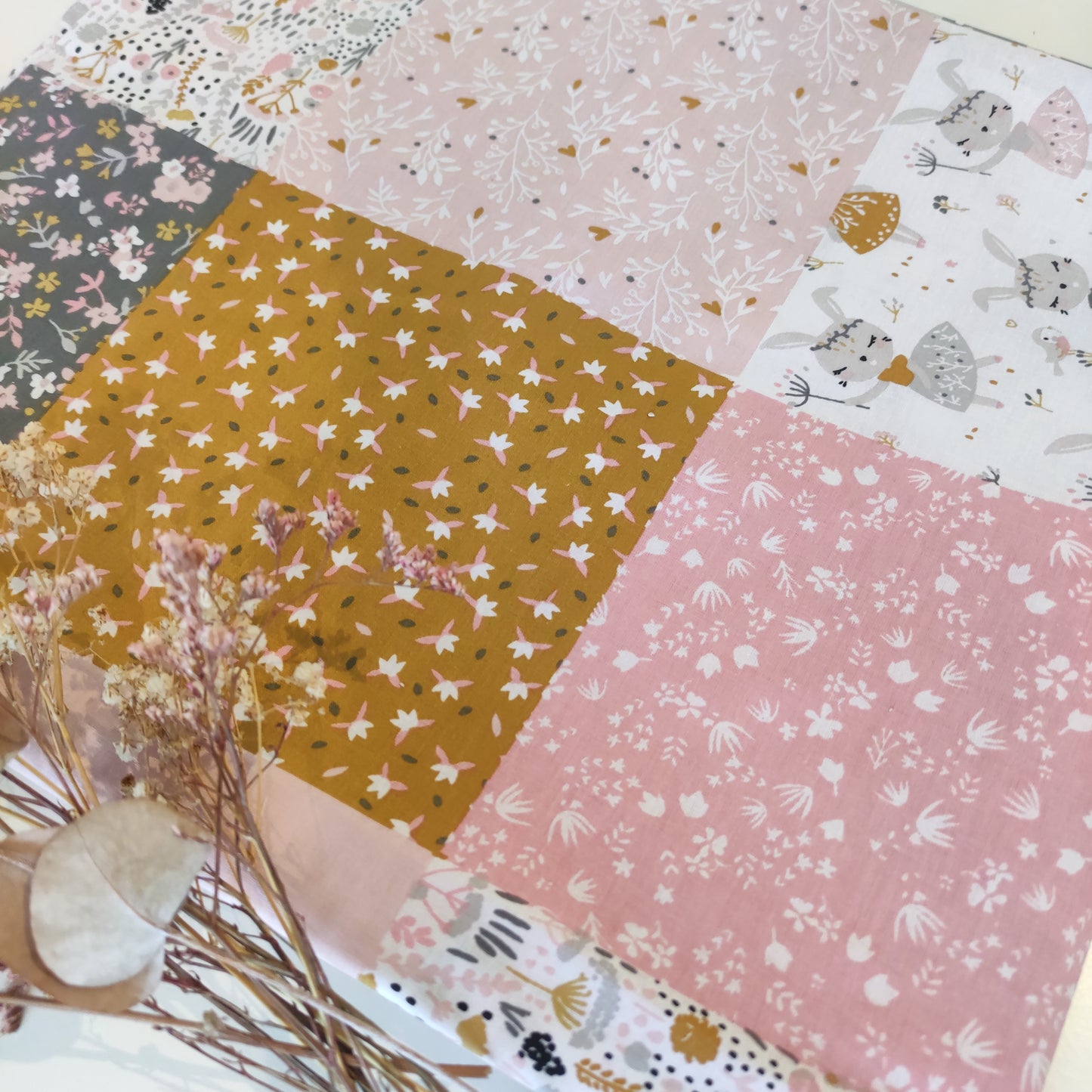 Manta coralina patchwork