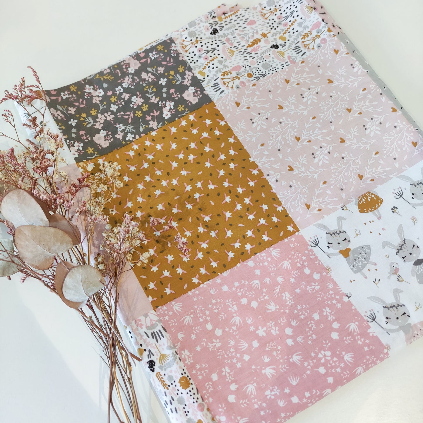 Manta coralina patchwork
