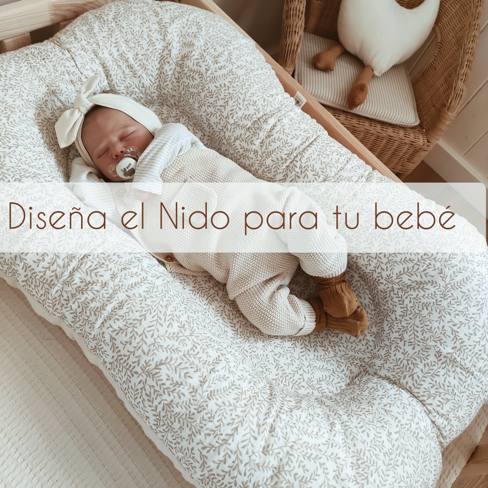 Variedad de nidos para bebés, cada uno con un diseño único y telas suaves, perfectos para ofrecer confort y seguridad.